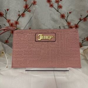 Juicy Couture Blush Embossed Wristlet NWOT